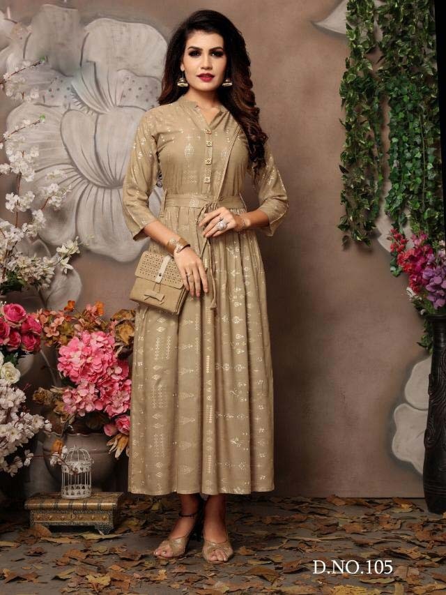 reyon long kurti