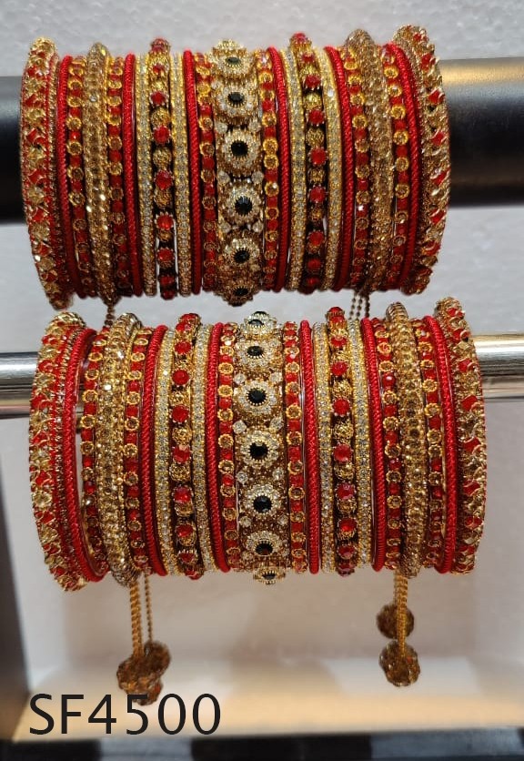 Red color bangles deals