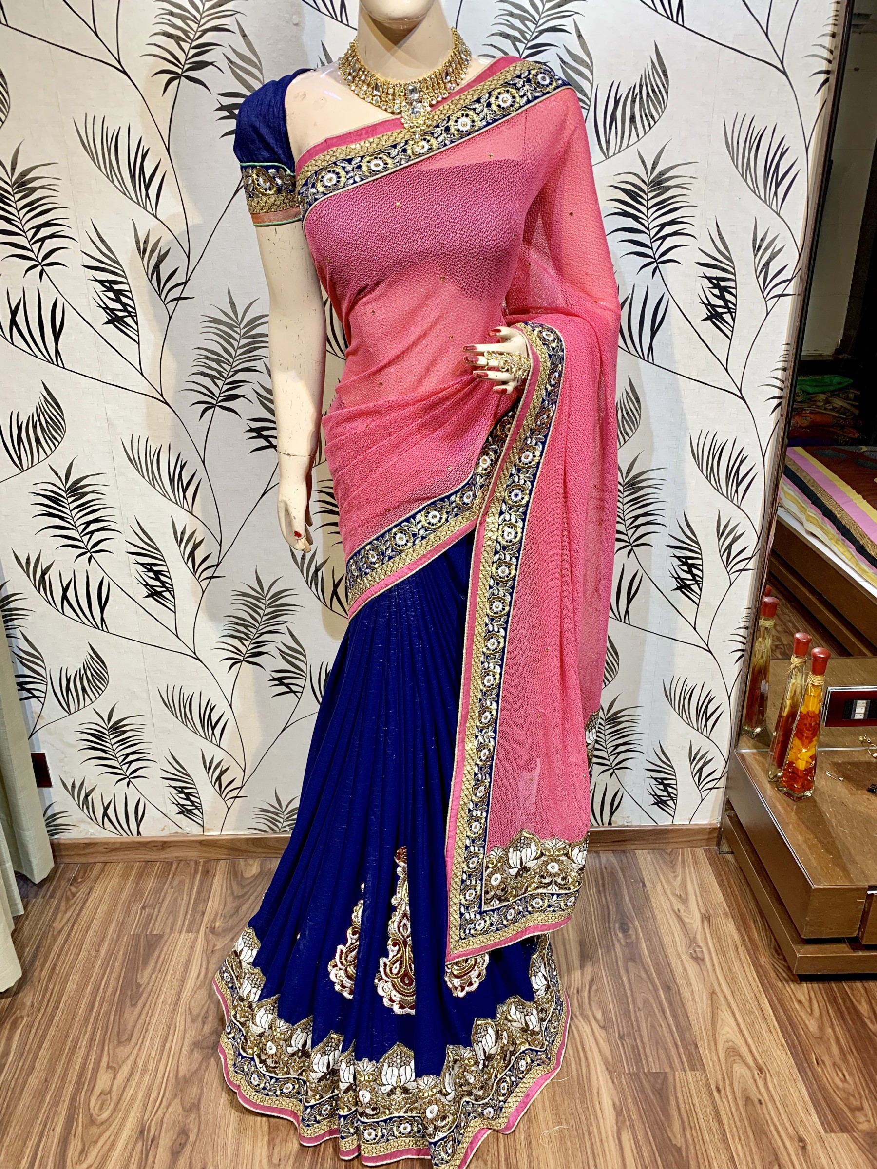 Pink Party Wear Saree - Desire Collection at Rs 3,740 / Piece in Mumbai |  Ashika Sarees