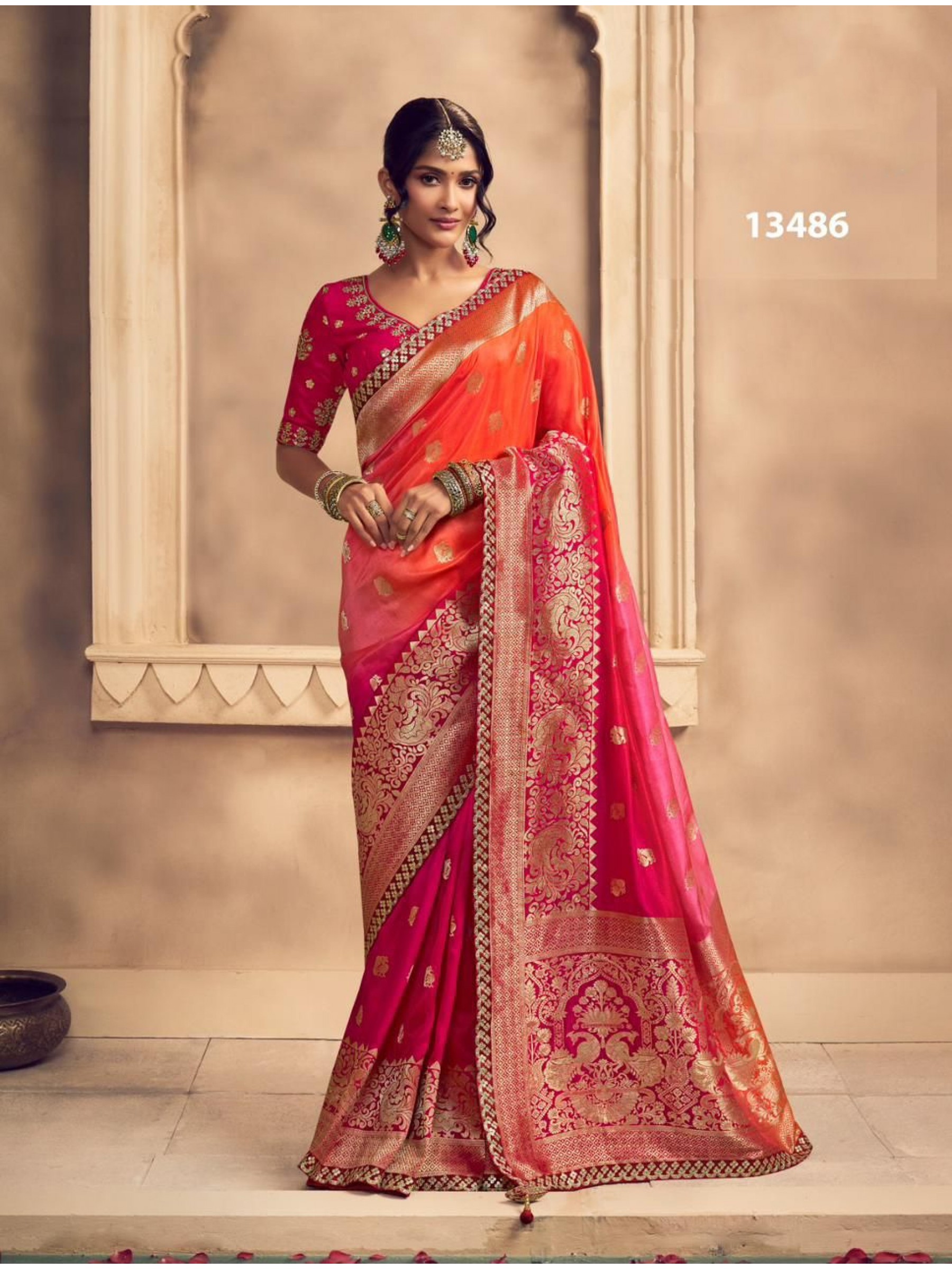Pure  Silk Saree In Pink Color With Embroidery Work