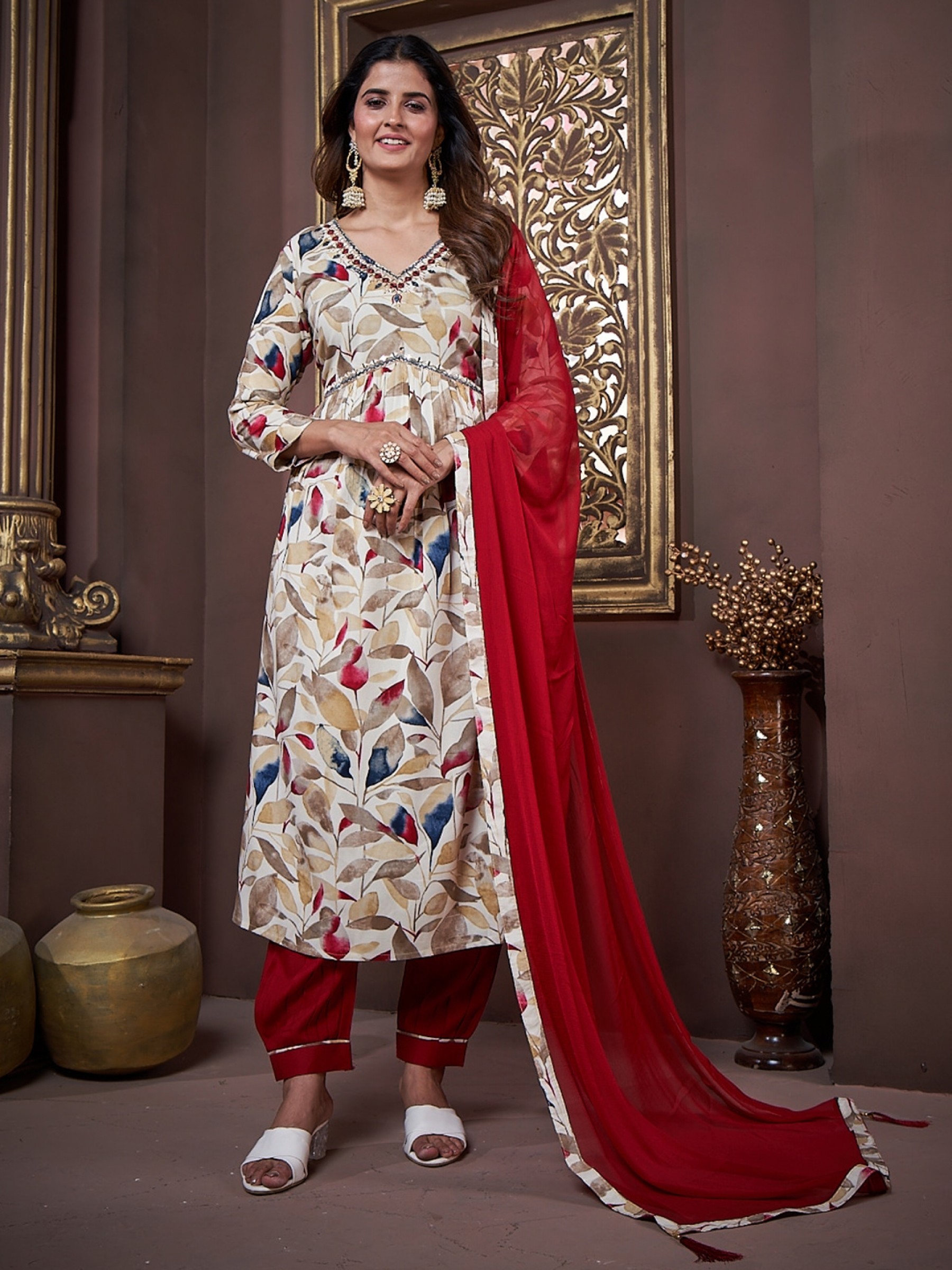 Heavy Rayon Party Wear Alia Salwar Suit in Multi Color 