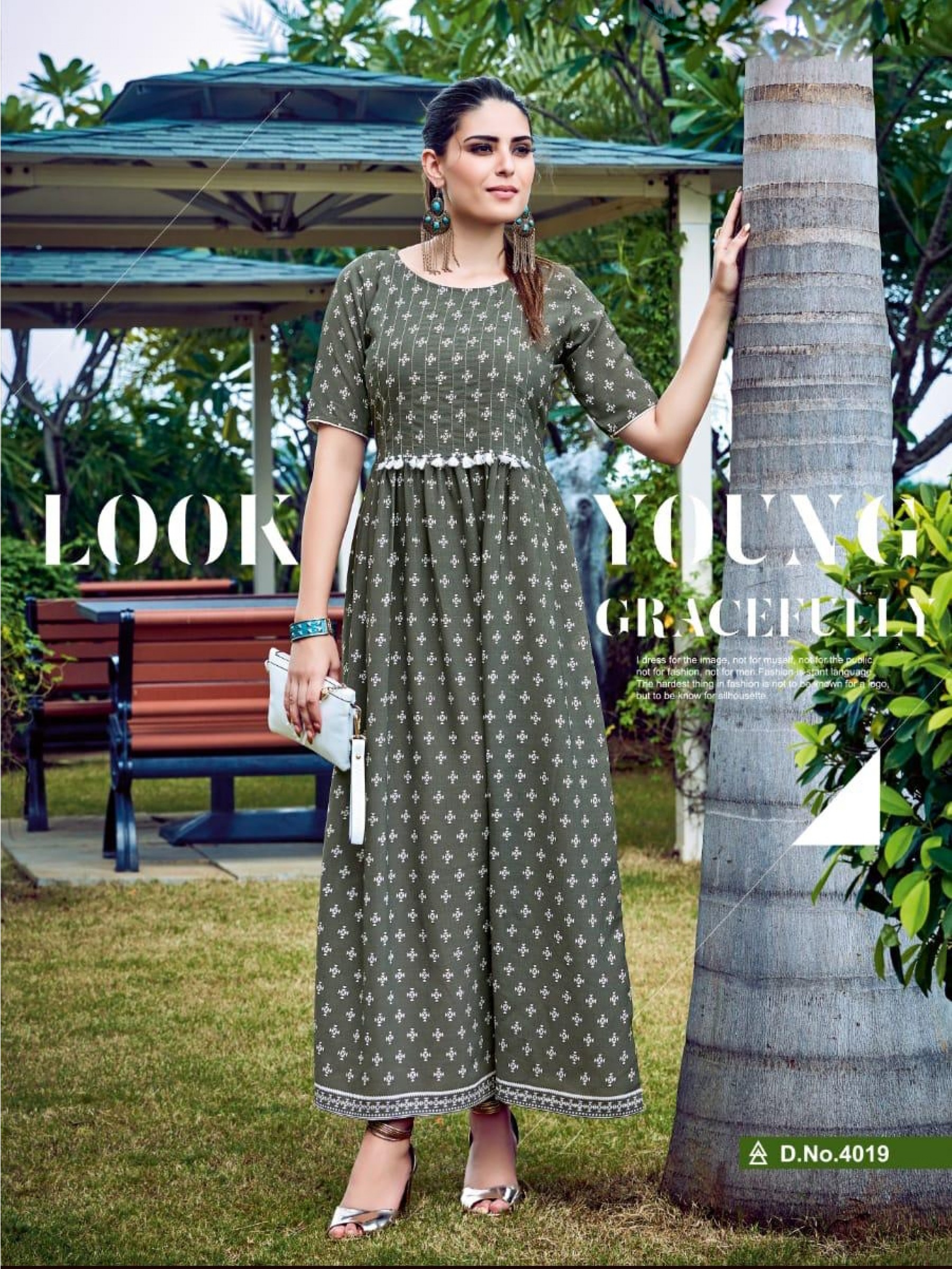Grey Color Rayon Print  Kurti