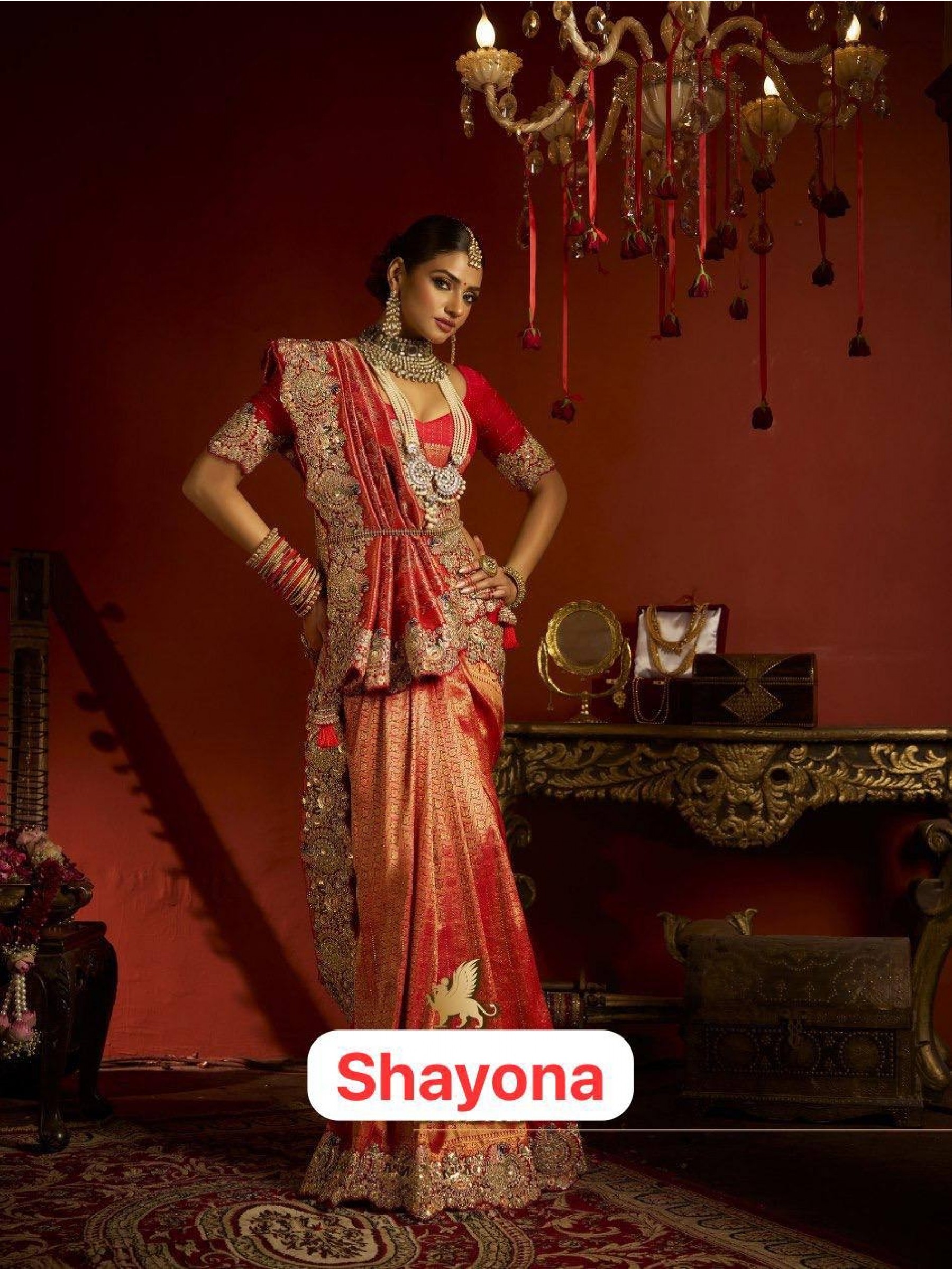 Kadwa Kasab Silk Party wear Saree In Red Color with Embroidery Work 