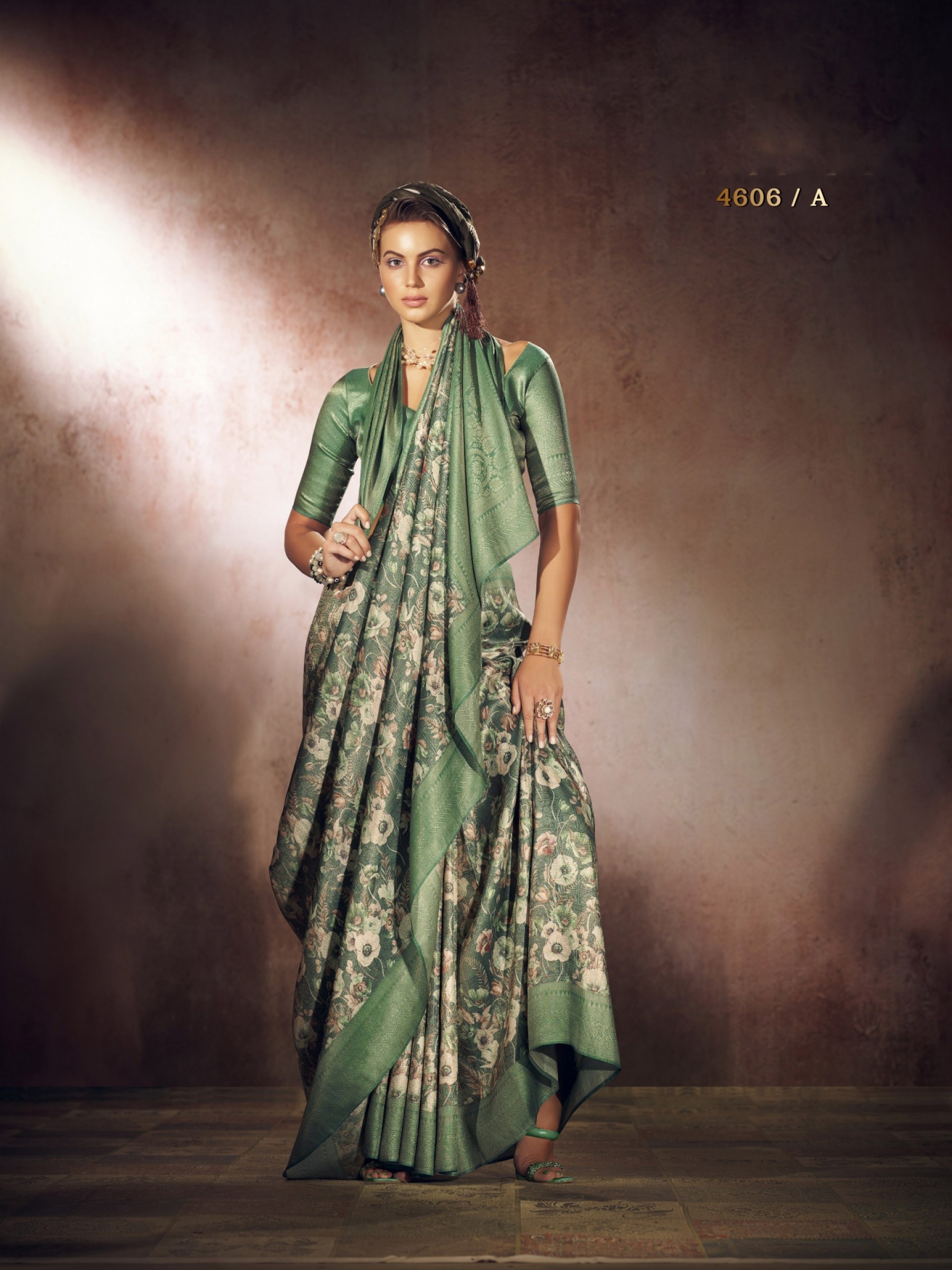 Pure Silk Party wear Saree In Green Color  
