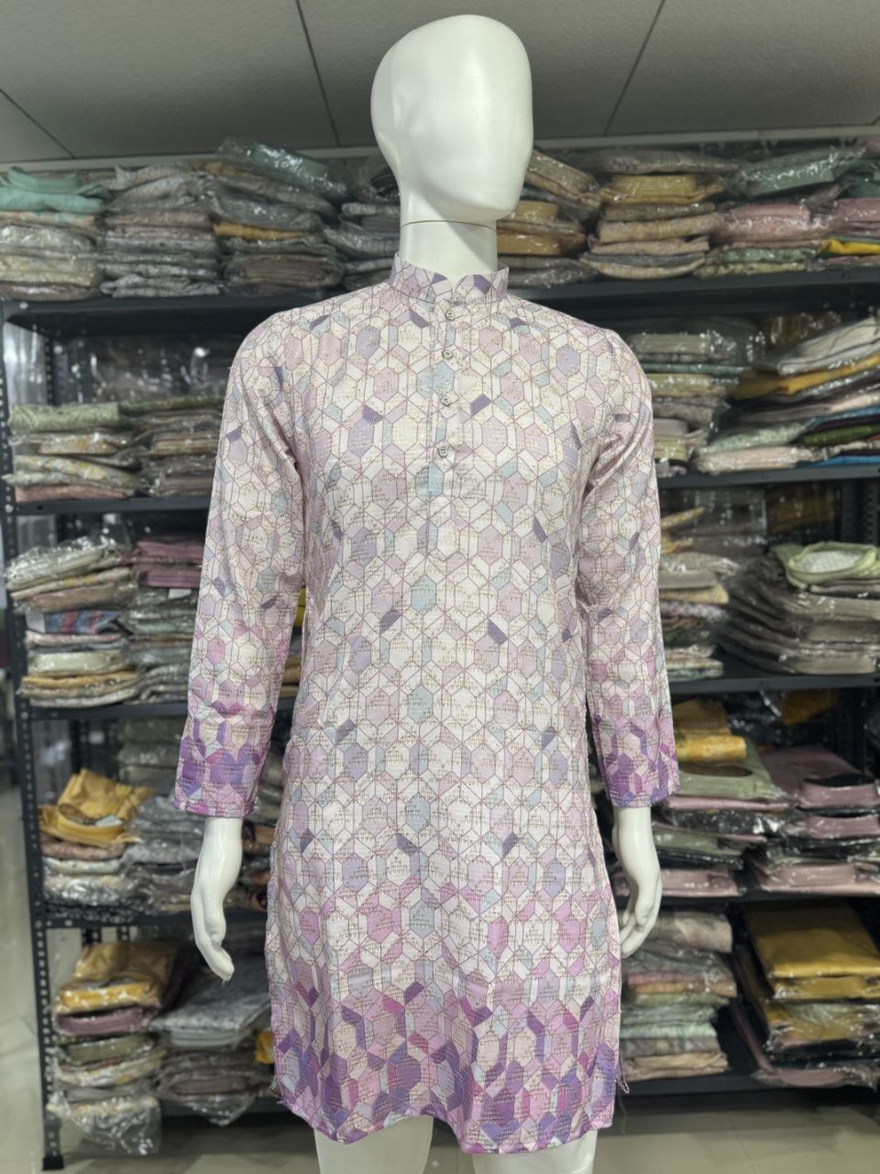 Rayon Readymade Kurta set in Multi Color With Digital Print work 