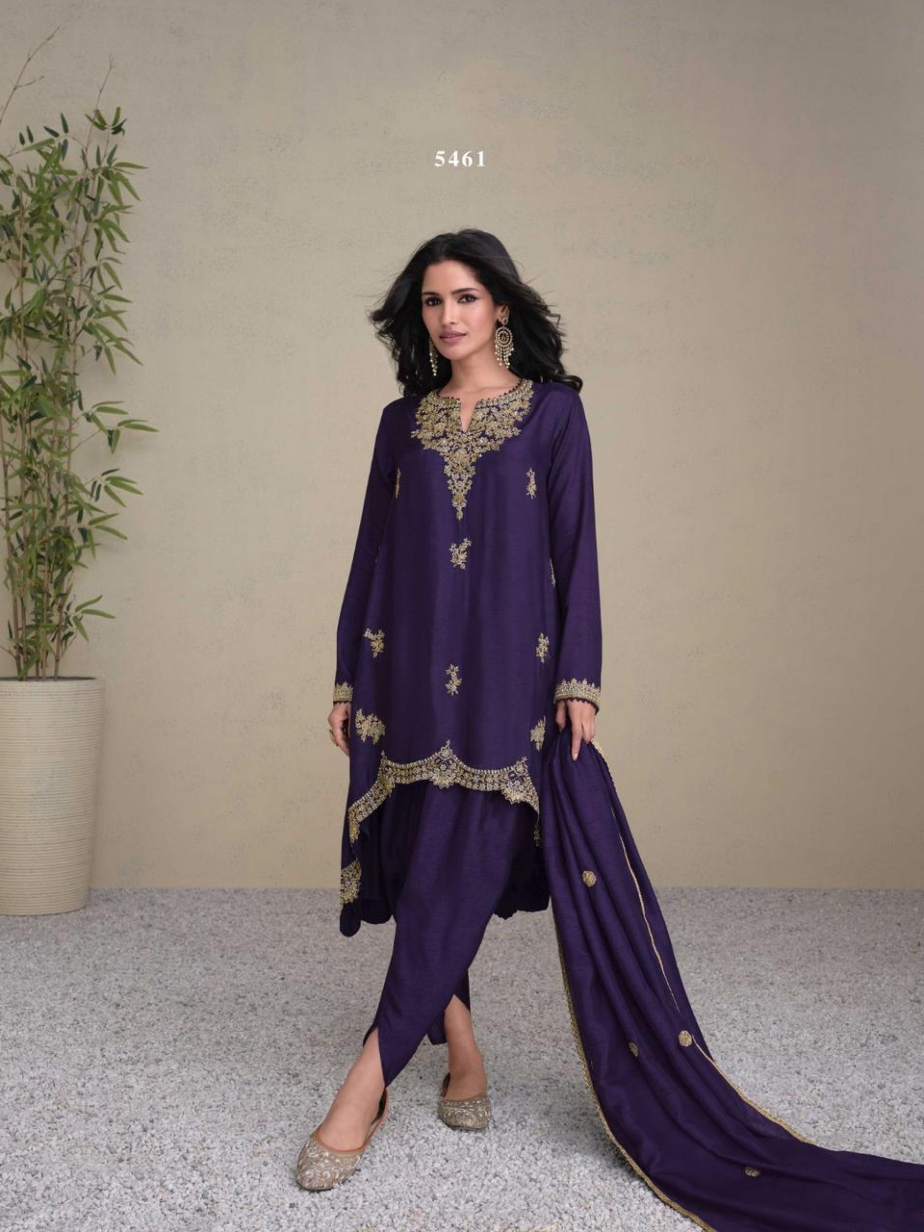 Premium Silk Party Wear Suit in Royal Blue Color with Embroidery Work