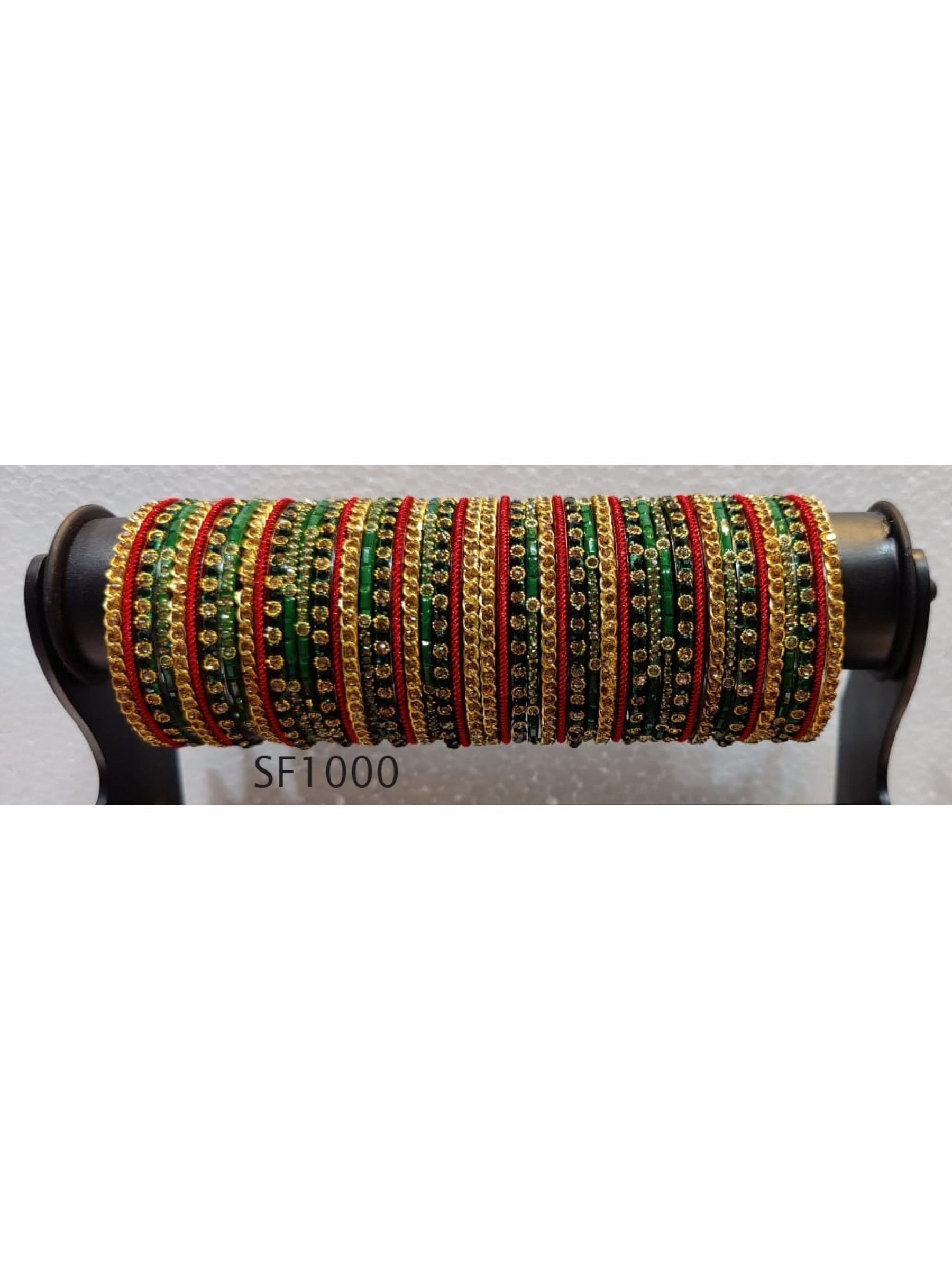 Multi Color  Bangles With White Diamond