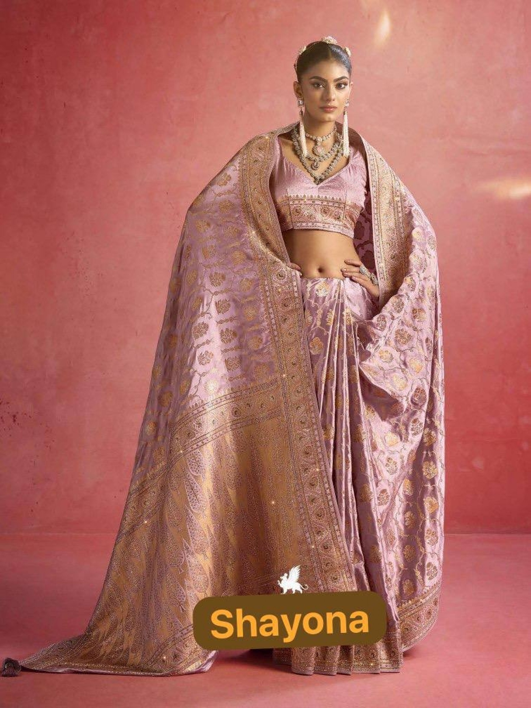 Kadwa Kasab Silk Party wear Saree In Light Pink Color with Swaroskvi Work 
