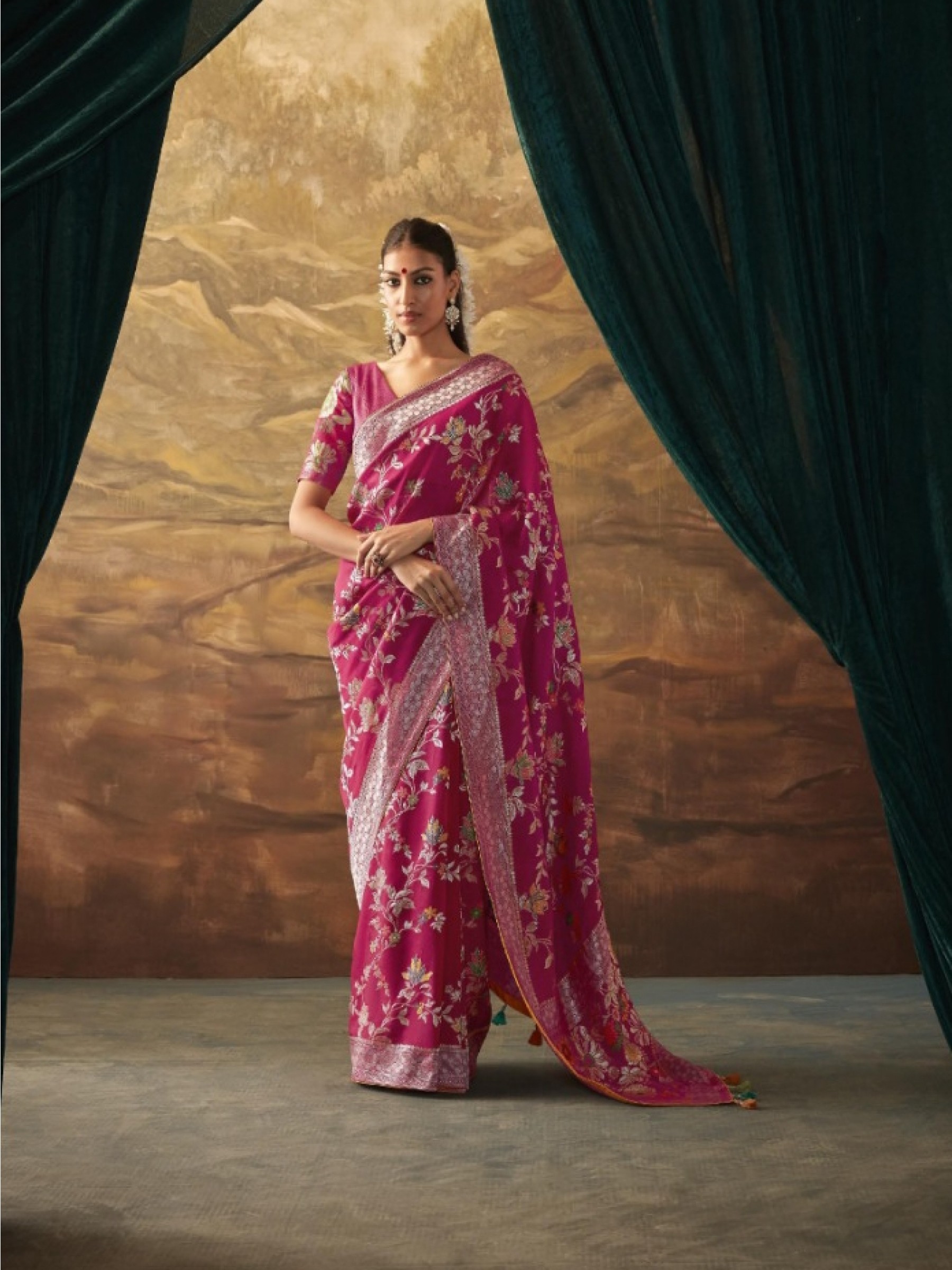  Soft Silk Party Wear Saree In Pink Color 