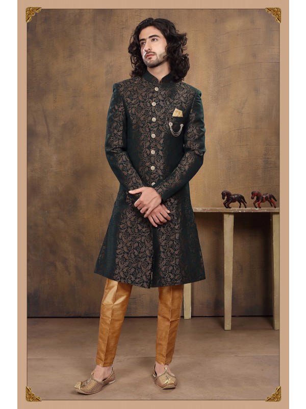 Heavy Imported Silk IndoWestern Ready Made Dress in Multi 