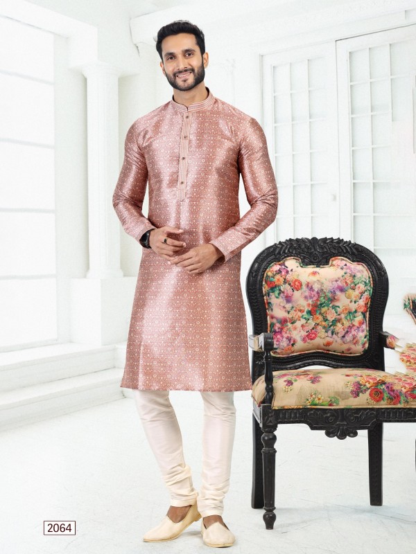 Banarasi Silk Readymade Kurta in Onion Pink Color With Digital Print 
