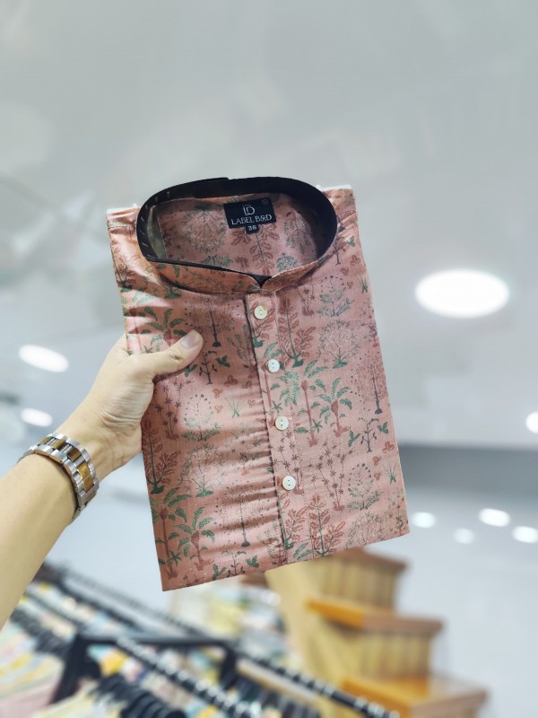Soft Cotton Kurta set in Light Pink Color with Digital Print 