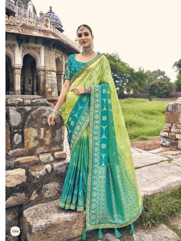 Pure Dola silk  Saree Multi Color With Embroidery Work