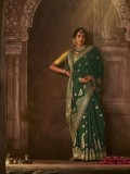  Pure Dola  Silk Party Wear Saree In  Green  Color 