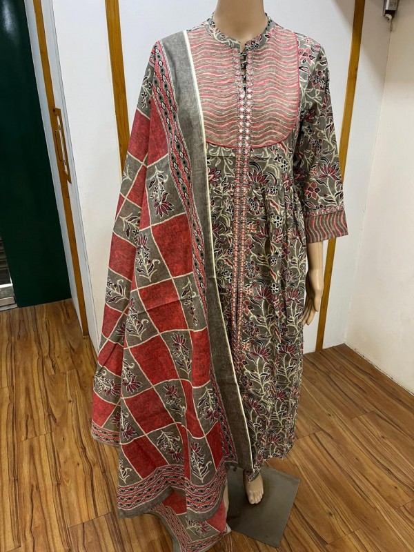 Cotton Silk Party Wear Suit In Multi Color With Embroidery work  