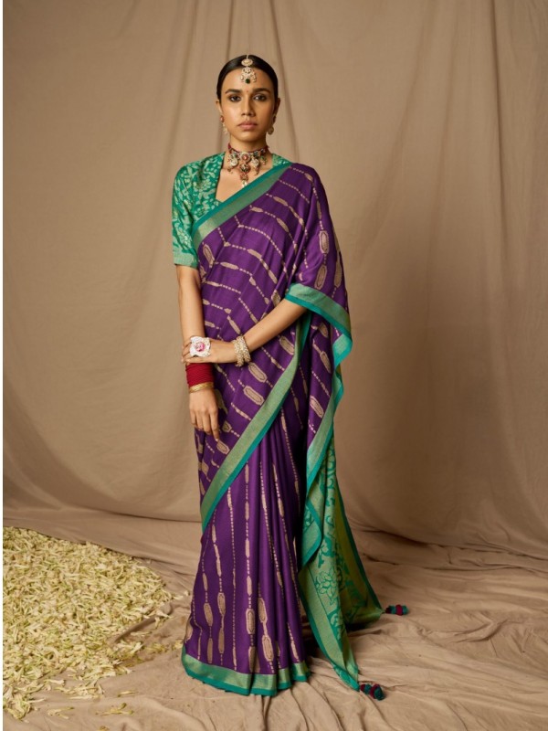  Soft Silk Saree In Purple Color 