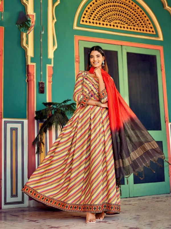  Rayon  Fabrics Long Kurti In Multi Color 
