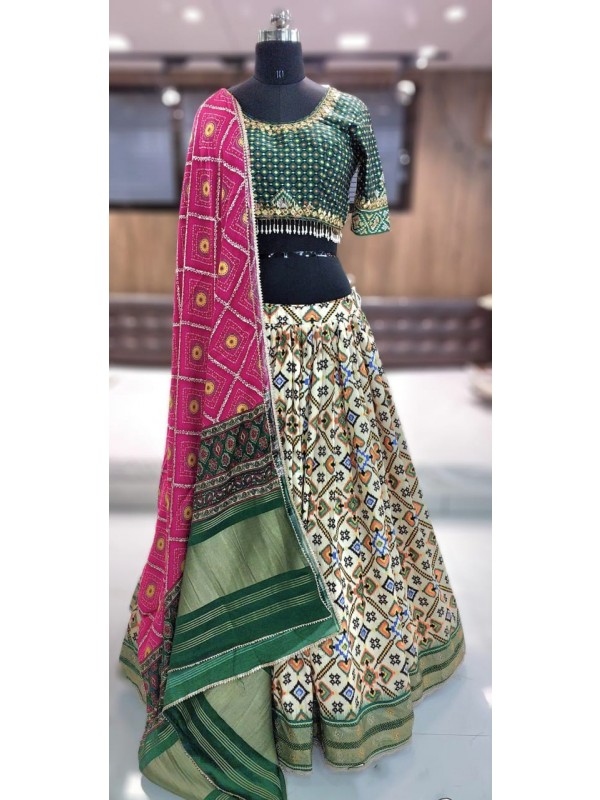 Pure  Silk Party Wear  Lehenga in Multi Color With Embroidery  work