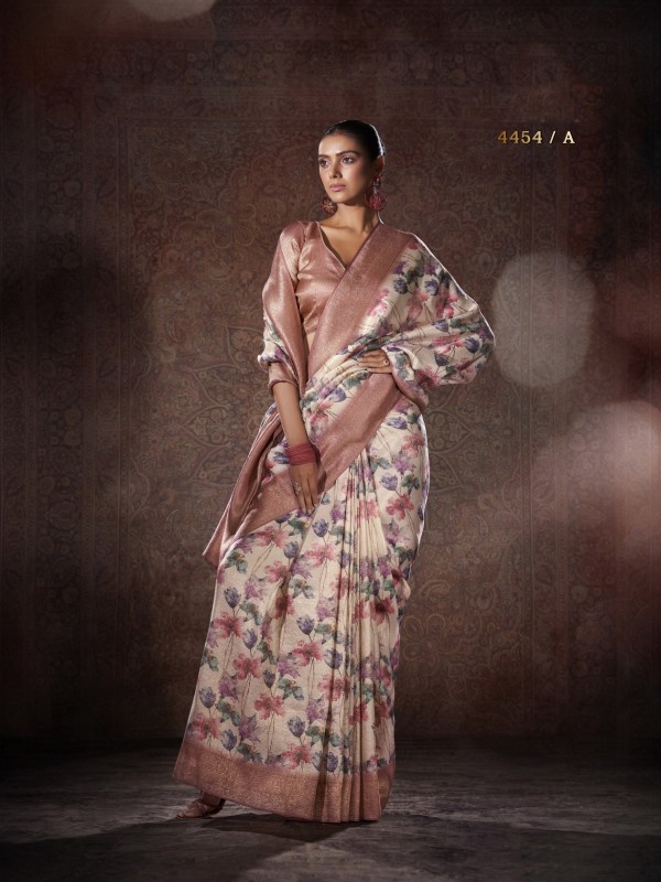 Pure Silk Party wear Saree In Multi Color  