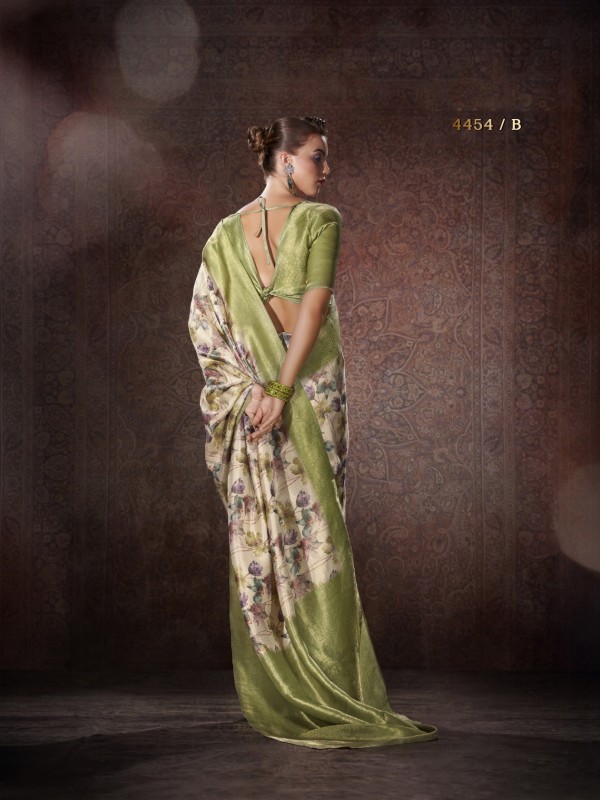 Pure Silk Party wear Saree In Multi Color  