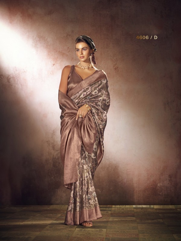 Pure Silk Party wear Saree In Beige Color  