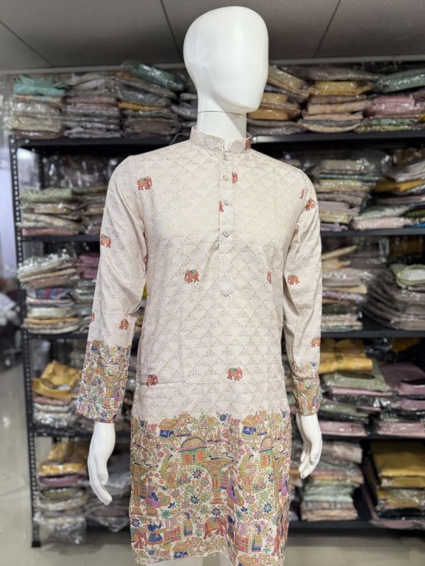 Rayon Readymade Kurta set in Multi Color With Digital Print work 