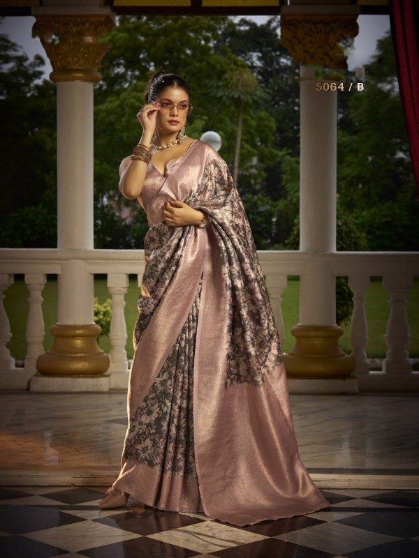 Pure Silk Party wear Saree In Beige Color  