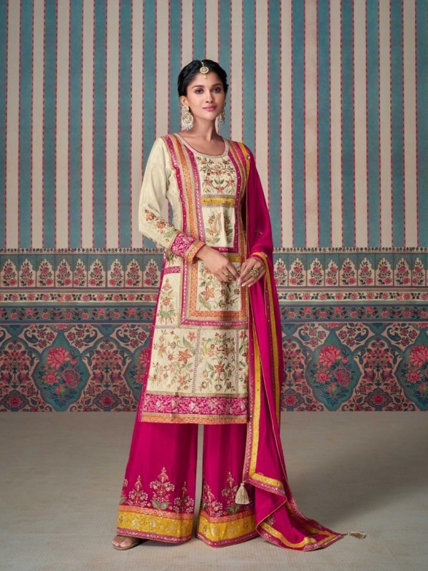 Pure Simmer Silk Party Wear Sharara Multi Color with Embroidery Work