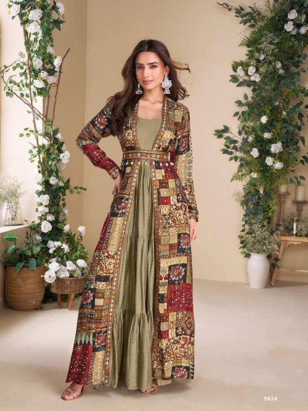 Real Georgette Silk Party Wear 3 pcs In Biege Color with Embroidery Work