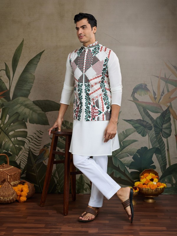 Viscose Silk Readymade Koti Kurta in Black Color With Embroidery work 