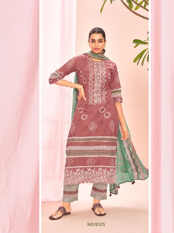 Cotton  Party Wear  Suit  in Pink Color with  Embroidery Work