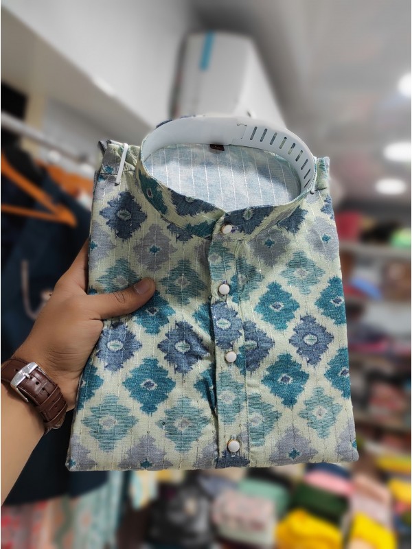 Soft Cotton Readymade Kurta set in with Multi Color Embroidery with Sequence