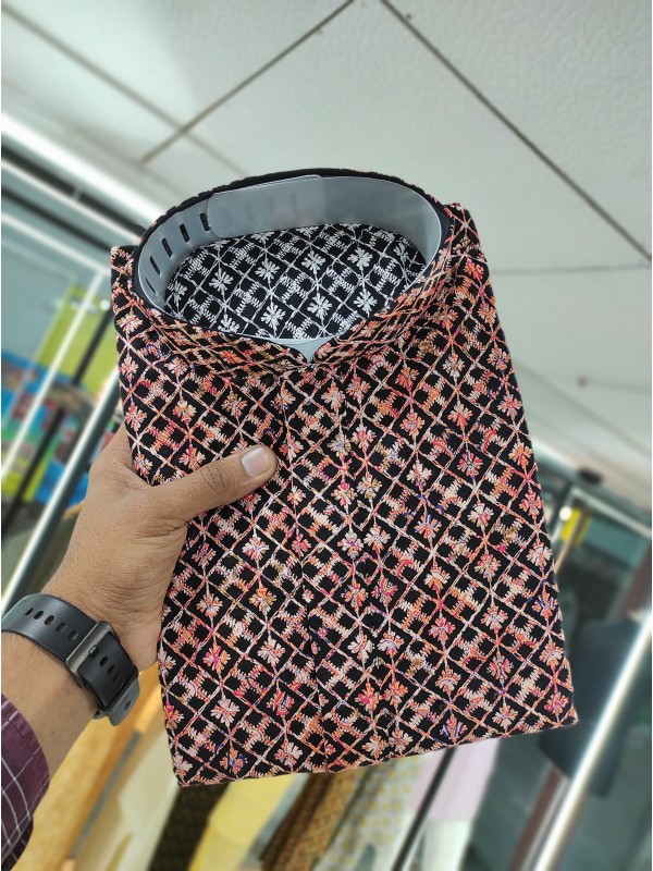 Pure Viscose Readymade Kurta set in Multi Color With Sifli work with Digital Printed 