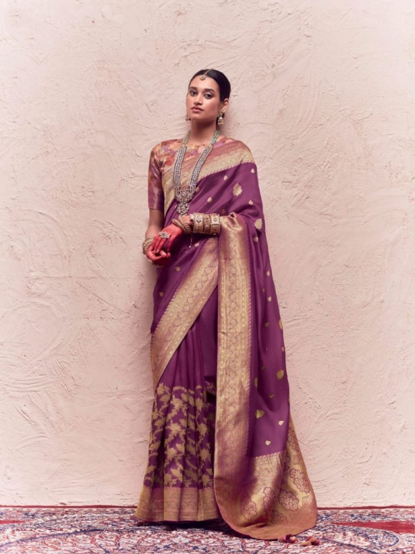 Soft Silk Saree In Purple Color 